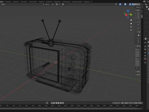 Retro TV 3D Model