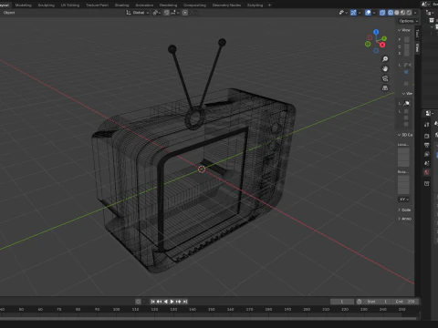 Retro TV 3D Model