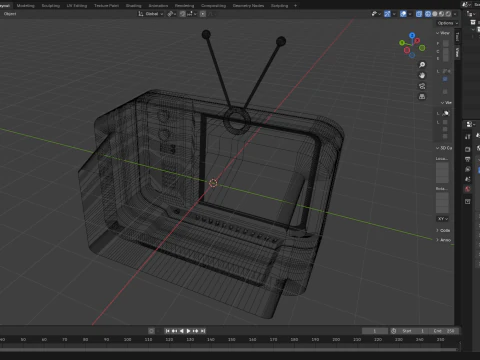 Retro TV 3D Model