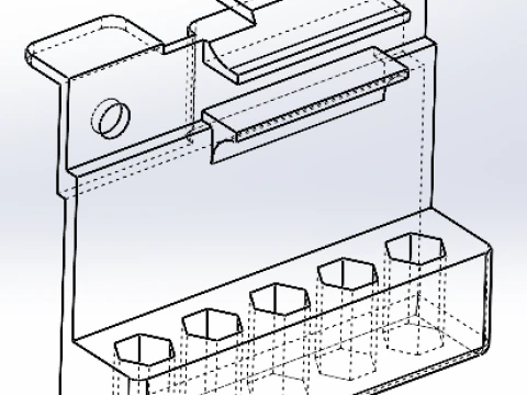 Bit Holder Attachment For GreenWorks Drill or Impact 3D Print Model