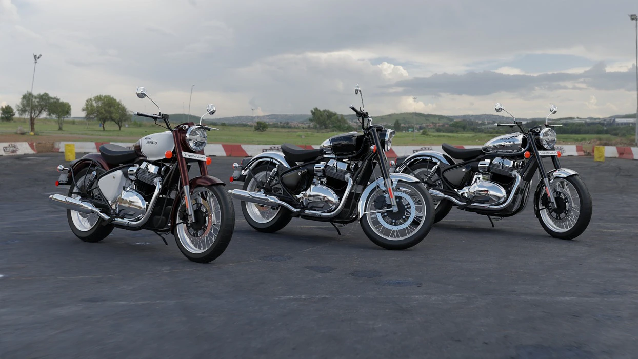 Royal Enfield Classic 650 3D Model .c4d .max .obj .3ds .fbx .stl .blend