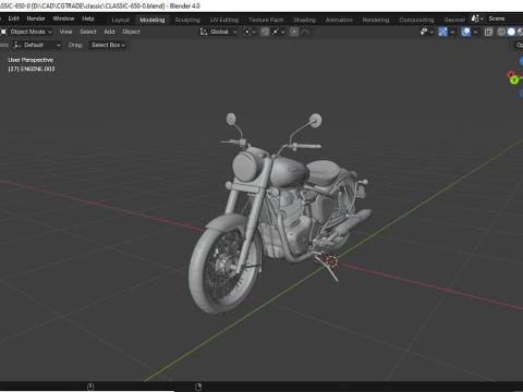 Royal Enfield Classic 650 3D Model