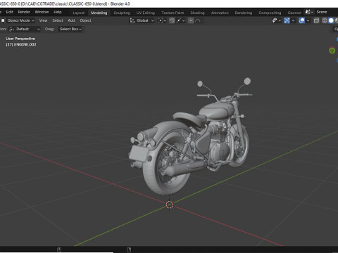 Royal Enfield Classic 650 3D Model