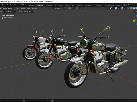 Royal Enfield Classic 650 3D Model