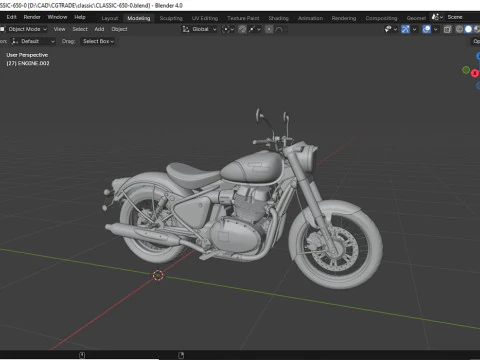 Royal Enfield Classic 650 3D Model