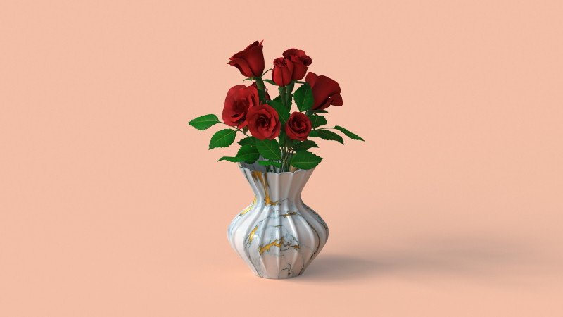 Rose Model 3D .c4d .max .obj .3ds .fbx .stl .blend