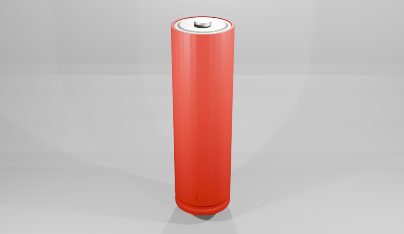 AA Battery Model 3D .c4d .max .obj .3ds .fbx .stl .blend
