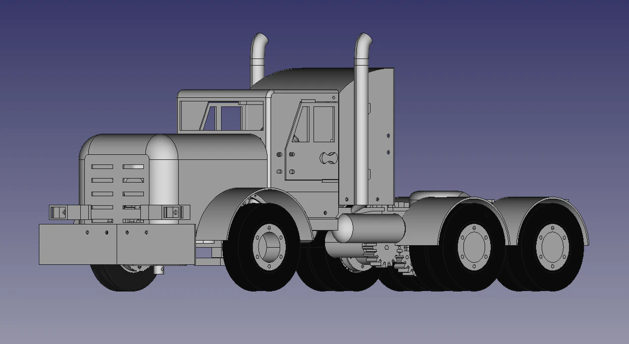 TRUCK 3D Print Model .c4d .max .obj .3ds .fbx .stl .blend 