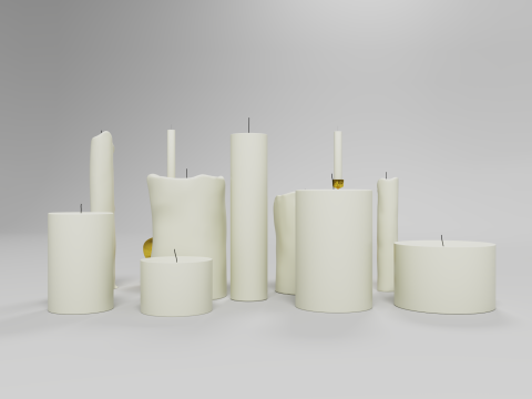 Candles and candlestick 3D 模型