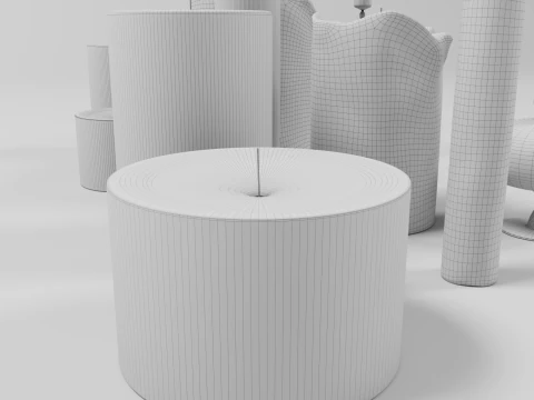 Candles and candlestick 3D Model