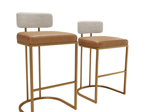 Cordelia Bar Counter Stools 3D Model