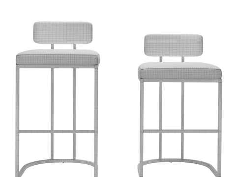 Cordelia Bar Counter Stools 3D Model