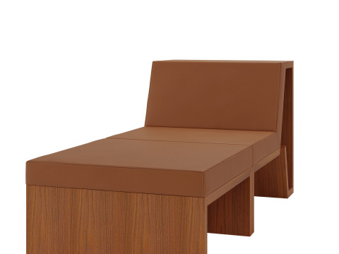Continuous chair and ottoman by Fabiana Machado Atelier FM 3D Model