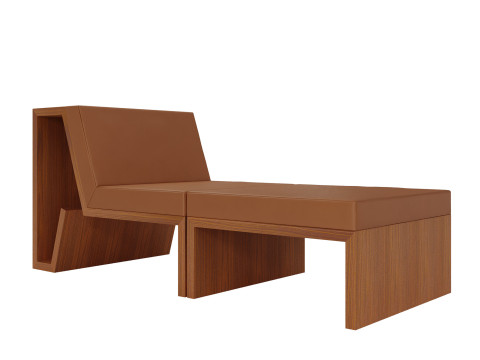 Continuous chair and ottoman by Fabiana Machado Atelier FM 3D 모델