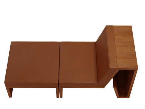 Continuous chair and ottoman by Fabiana Machado Atelier FM 3D 모델