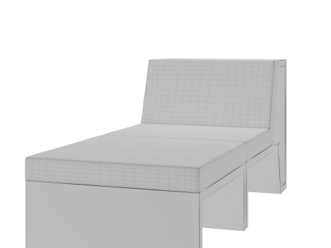 Continuous chair and ottoman by Fabiana Machado Atelier FM 3D 모델