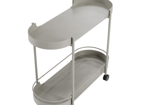 Taru metal bar cart by Westwing Modello 3D