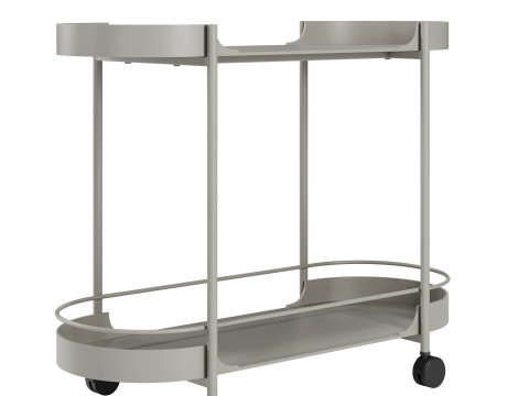 Taru metal bar cart by Westwing Modello 3D