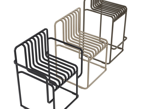 Grill dining armchair dining chair high stool by Diabla 3D मॉडल