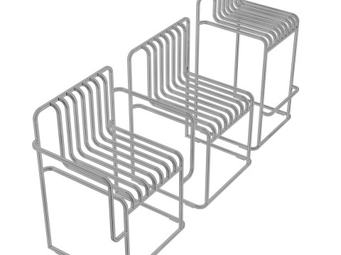 Grill dining armchair dining chair high stool by Diabla 3D मॉडल