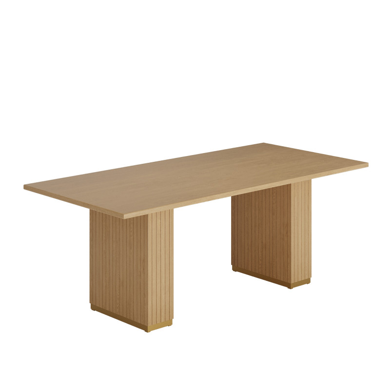 Chelsea Natural Oak Wood Rectangular Dining Table by TOV Furniture Model 3D .c4d .max .obj .3ds .fbx .stl .blend