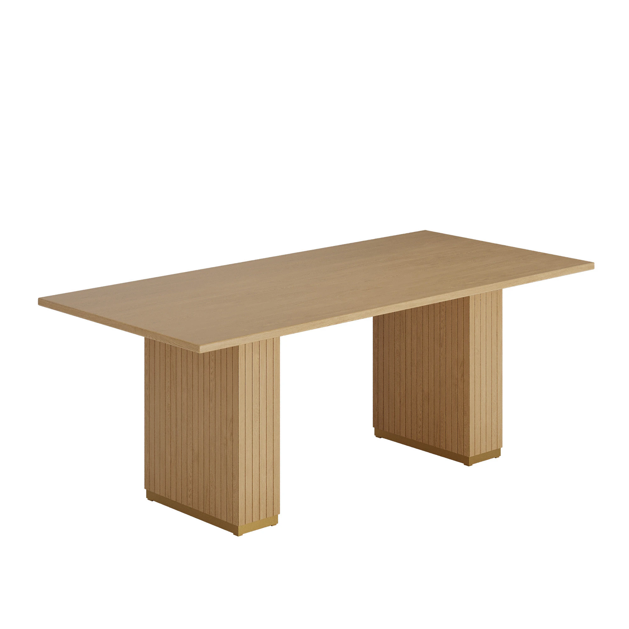 Chelsea Natural Oak Wood Rectangular Dining Table by TOV Furniture 3D Model .c4d .max .obj .3ds .fbx .stl .blend 