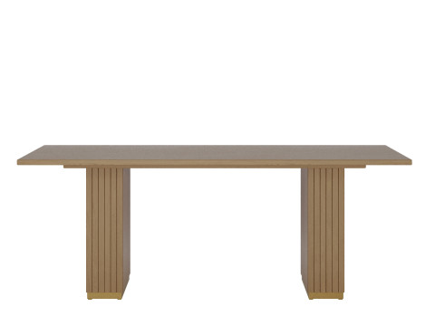 Chelsea Natural Oak Wood Rectangular Dining Table by TOV Furniture Model 3D