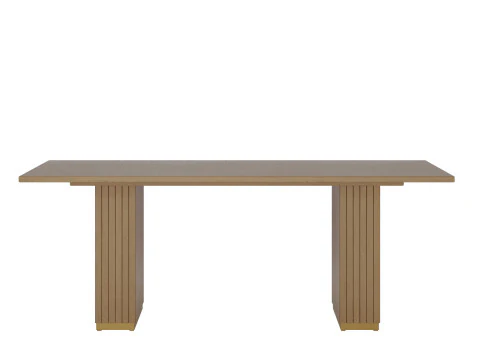 Chelsea Natural Oak Wood Rectangular Dining Table by TOV Furniture 3D Model