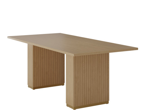 Chelsea Natural Oak Wood Rectangular Dining Table by TOV Furniture Model 3D