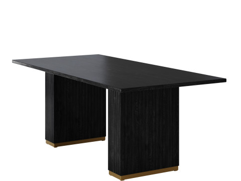 Chelsea Natural Oak Wood Rectangular Dining Table by TOV Furniture Model 3D