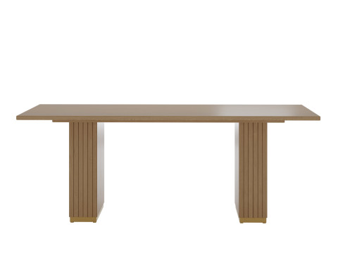 Chelsea Natural Oak Wood Rectangular Dining Table by TOV Furniture Model 3D