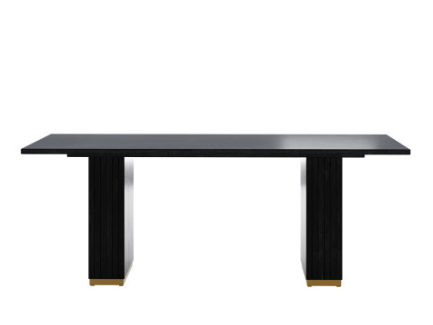 Chelsea Natural Oak Wood Rectangular Dining Table by TOV Furniture Model 3D