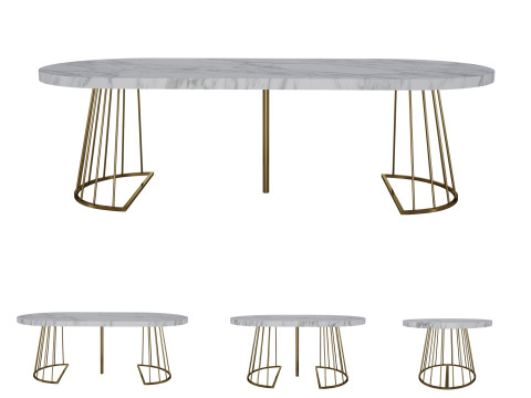 Firela Folding Dining Table by Vente-unique 3D 모델