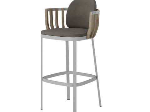 Swing outdoor Barstool by Patrick Norguet for Ethimo Model 3D