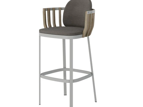 Swing outdoor Barstool by Patrick Norguet for Ethimo 3D Model