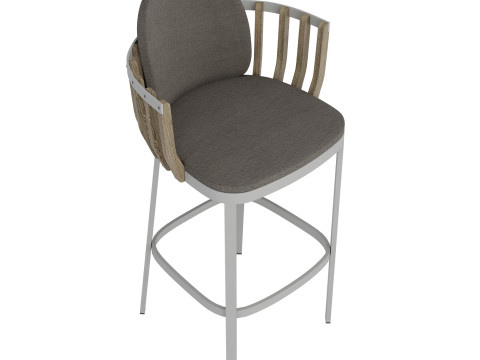 Swing outdoor Barstool by Patrick Norguet for Ethimo Model 3D