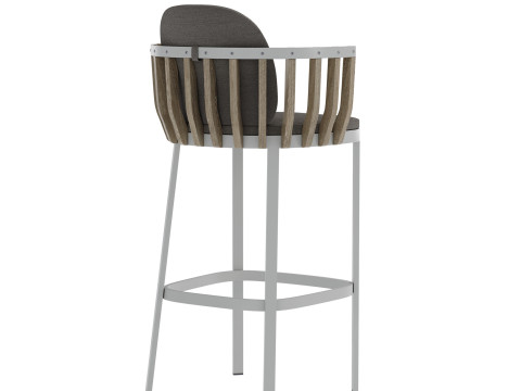 Swing outdoor Barstool by Patrick Norguet for Ethimo Model 3D
