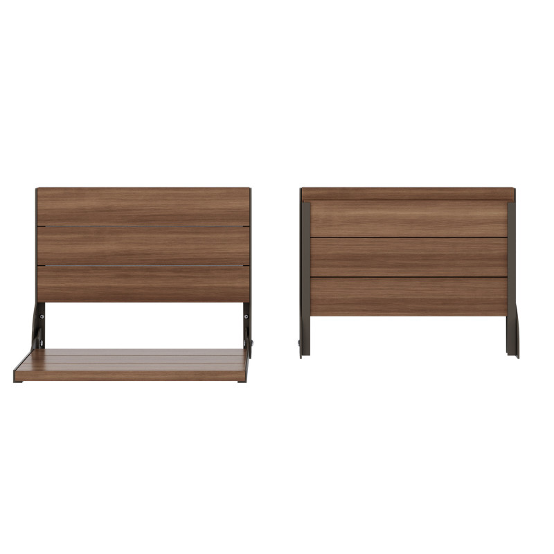 Stainless and Teak Folding Shower Seat by Moen 3D Модель .c4d .max .obj .3ds .fbx .stl .blend