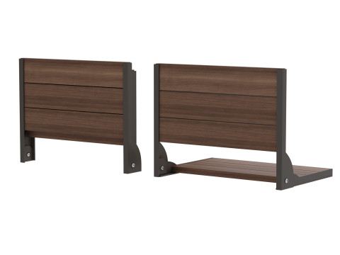 Stainless and Teak Folding Shower Seat by Moen 3D Модель