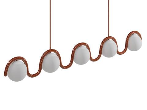 Lenox 5 Globe Linear Chandelier V by Astraeus Clarke Modelo 3D
