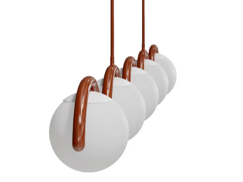 Lenox 5 Globe Linear Chandelier V by Astraeus Clarke 3D Model