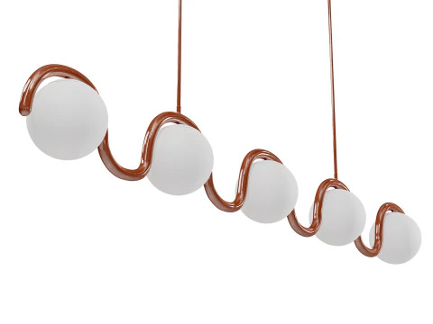 Lenox 5 Globe Linear Chandelier V by Astraeus Clarke 3D Model