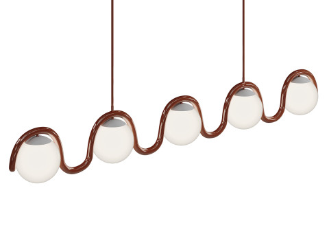 Lenox 5 Globe Linear Chandelier V by Astraeus Clarke Modelo 3D
