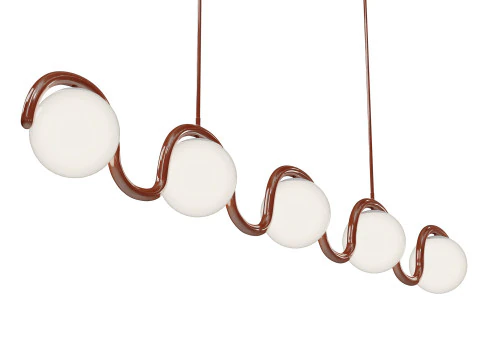 Lenox 5 Globe Linear Chandelier V by Astraeus Clarke 3D Model