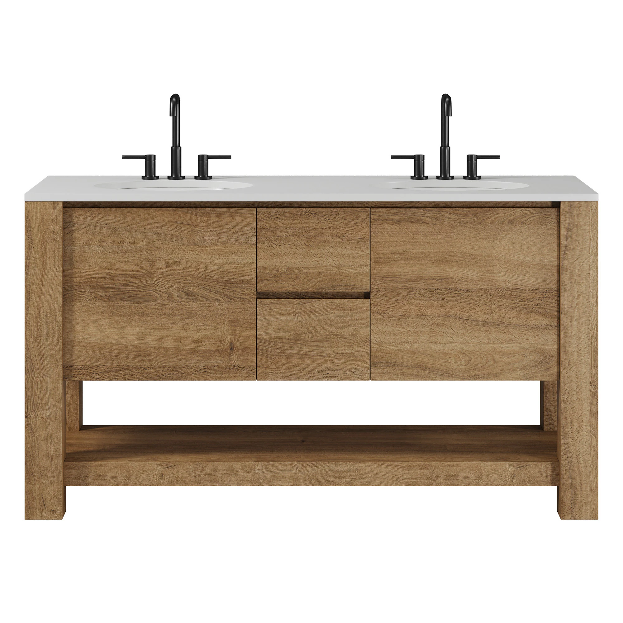 Graham Double Bathroom Vanity by Westelm 3D Model .c4d .max .obj .3ds .fbx .stl .blend