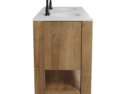 Graham Double Bathroom Vanity by Westelm Model 3D