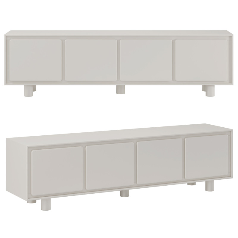 Odell Media Console by West Elm Model 3D .c4d .max .obj .3ds .fbx .stl .blend