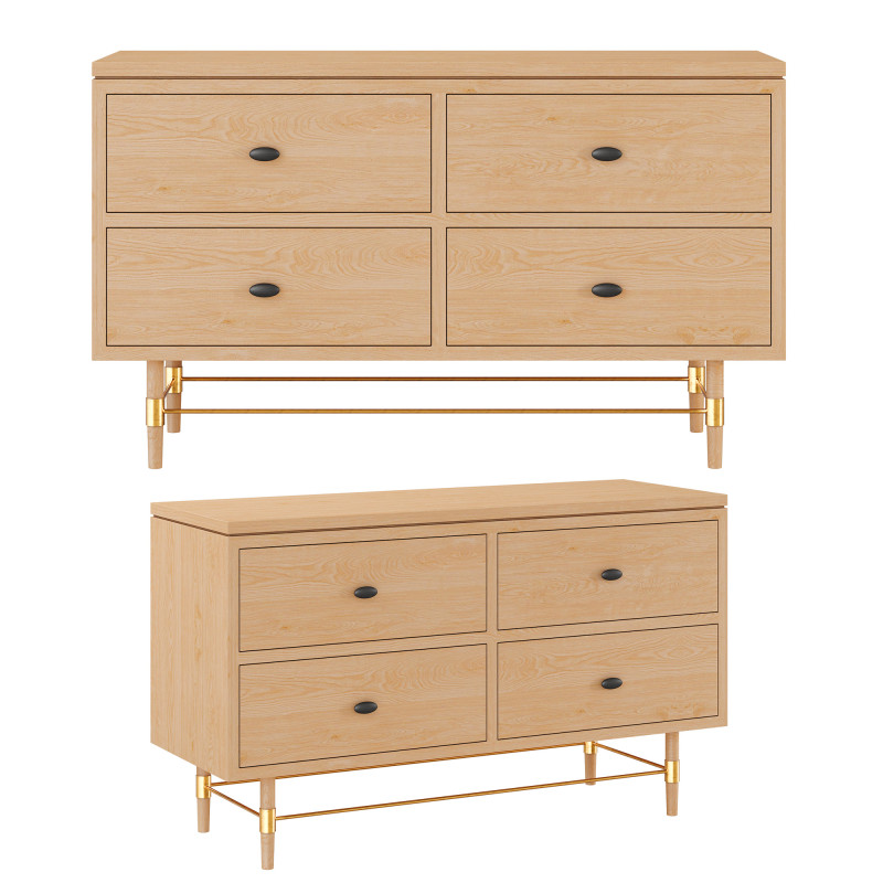 MG302 Credenza with drawers by Space Copenhagen for Malte Gormsen Mbelsnedkeri Modello 3D .c4d .max .obj .3ds .fbx .stl .blend