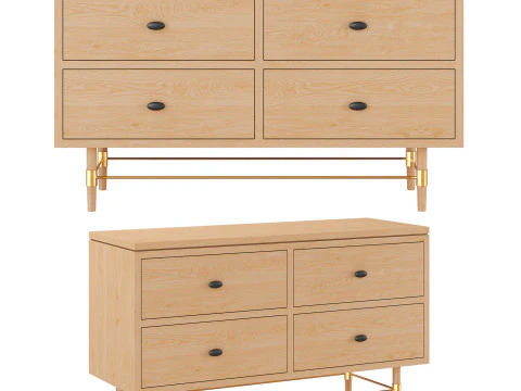 Malte Gormsen Mbelsnedkeri를 위한 Space Copenhagen의 서랍이 있는 MG302 Credenza 3D 모델