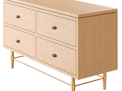 MG302 Credenza with drawers by Space Copenhagen for Malte Gormsen Mbelsnedkeri Modello 3D